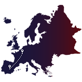 Icoon koeriersdienst Europa - internationaal sneltransport
